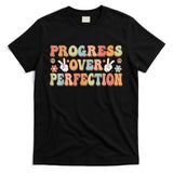 Motivational Progress Over Perfection Back To School Teacher T-Shirt