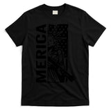 Merica Patriotic Pro Gun USA Liberty Lady 4th Of July Gun T-Shirt