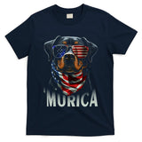Murica Patriotic Rottweiler 4th Of July Dog T-Shirt