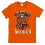 Murica Patriotic Rottweiler 4th Of July Dog T-Shirt