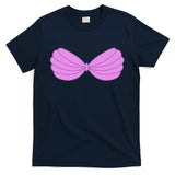 Mermaid Purple Seashell Bra Summer Funny Halloween T-Shirt