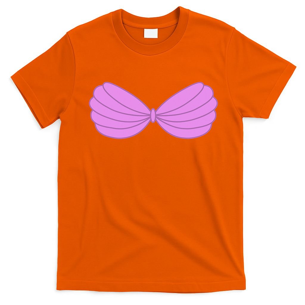 Mermaid Purple Seashell Bra Summer Funny Halloween T-Shirt