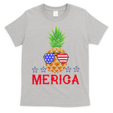 Merica Pineapple Shade Stars And Stripes Funny 4th Of July USA T-Shirt
