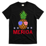 Merica Pineapple Shade Stars And Stripes Funny 4th Of July USA T-Shirt