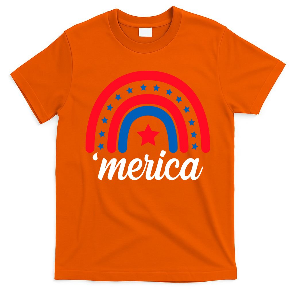 Merica Rainbow 4th Of July Celebration T-Shirt