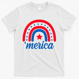 Merica Rainbow 4th Of July Celebration T-Shirt