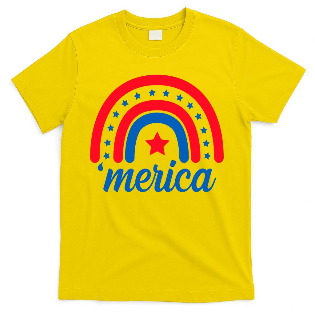 Merica Rainbow 4th Of July Celebration T-Shirt