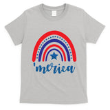 Merica Rainbow Patriotic 4th Of July T-Shirt