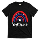Merica Rainbow Patriotic 4th Of July T-Shirt