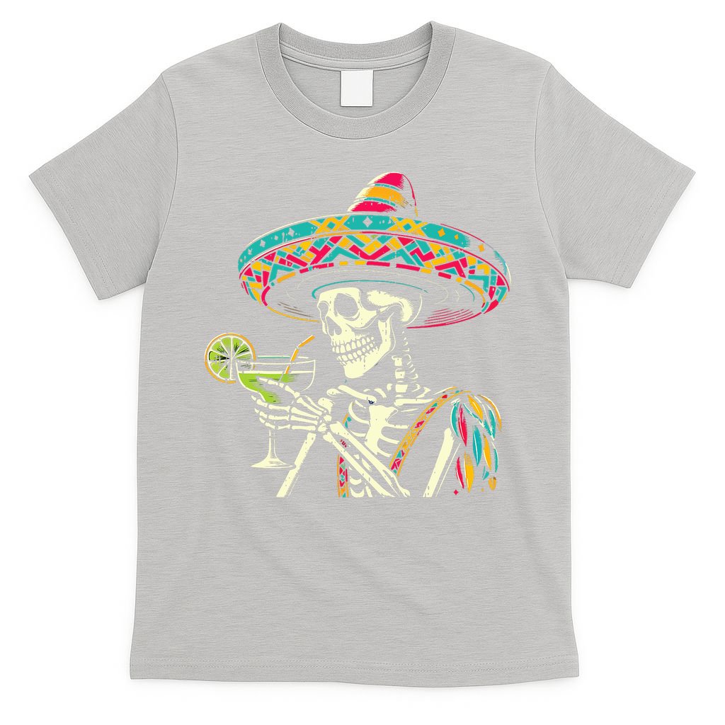 Mexican Skeleton Sombrero Cinco De Mayo Mexican Fiesta Party T-Shirt