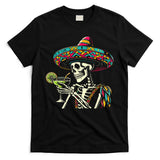 Mexican Skeleton Sombrero Cinco De Mayo Mexican Fiesta Party T-Shirt