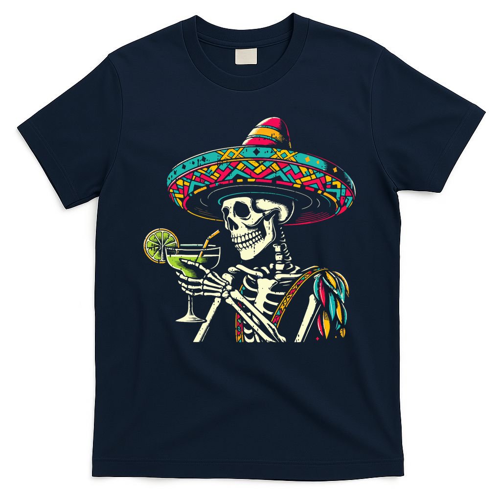 Mexican Skeleton Sombrero Cinco De Mayo Mexican Fiesta Party T-Shirt