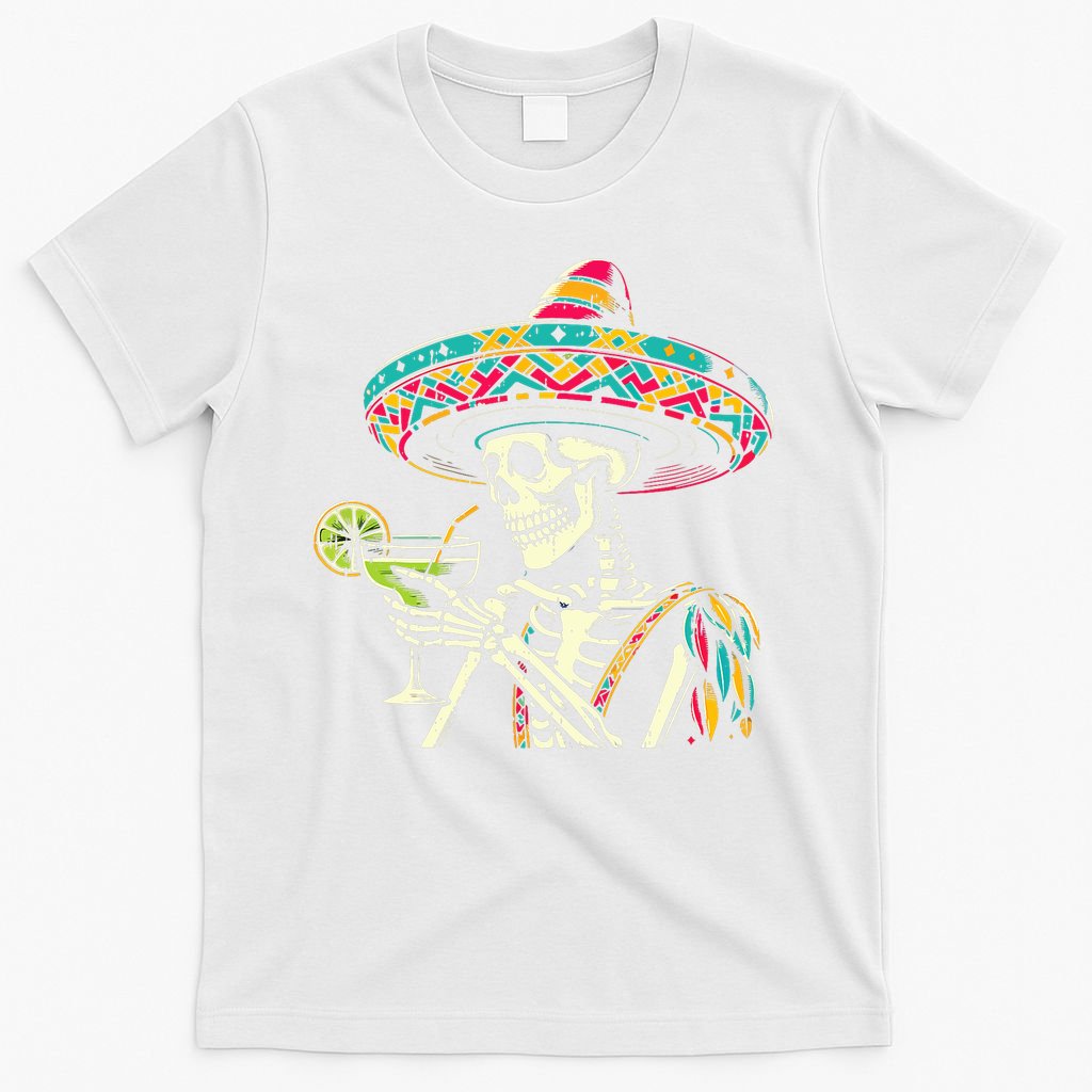 Mexican Skeleton Sombrero Cinco De Mayo Mexican Fiesta Party T-Shirt
