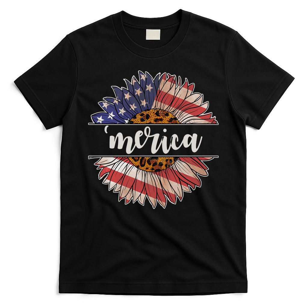 Merica Sunflower USA Vintage T-Shirt