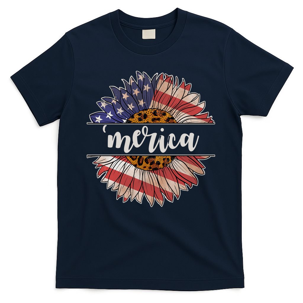 Merica Sunflower USA Vintage T-Shirt