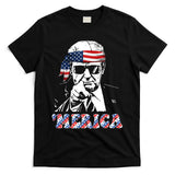 Merica Trump 4th Of July American Flag Festive T-Shirt