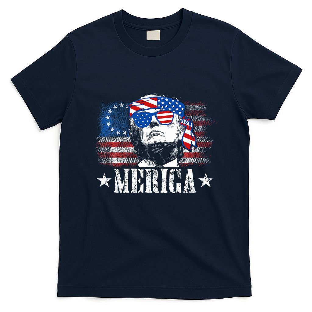 Merica Trump 4th Of July Us American Flag T-Shirt