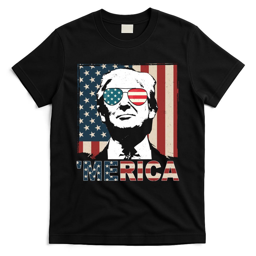 Merica Trump 4th Of July American Flag Republican T-Shirt