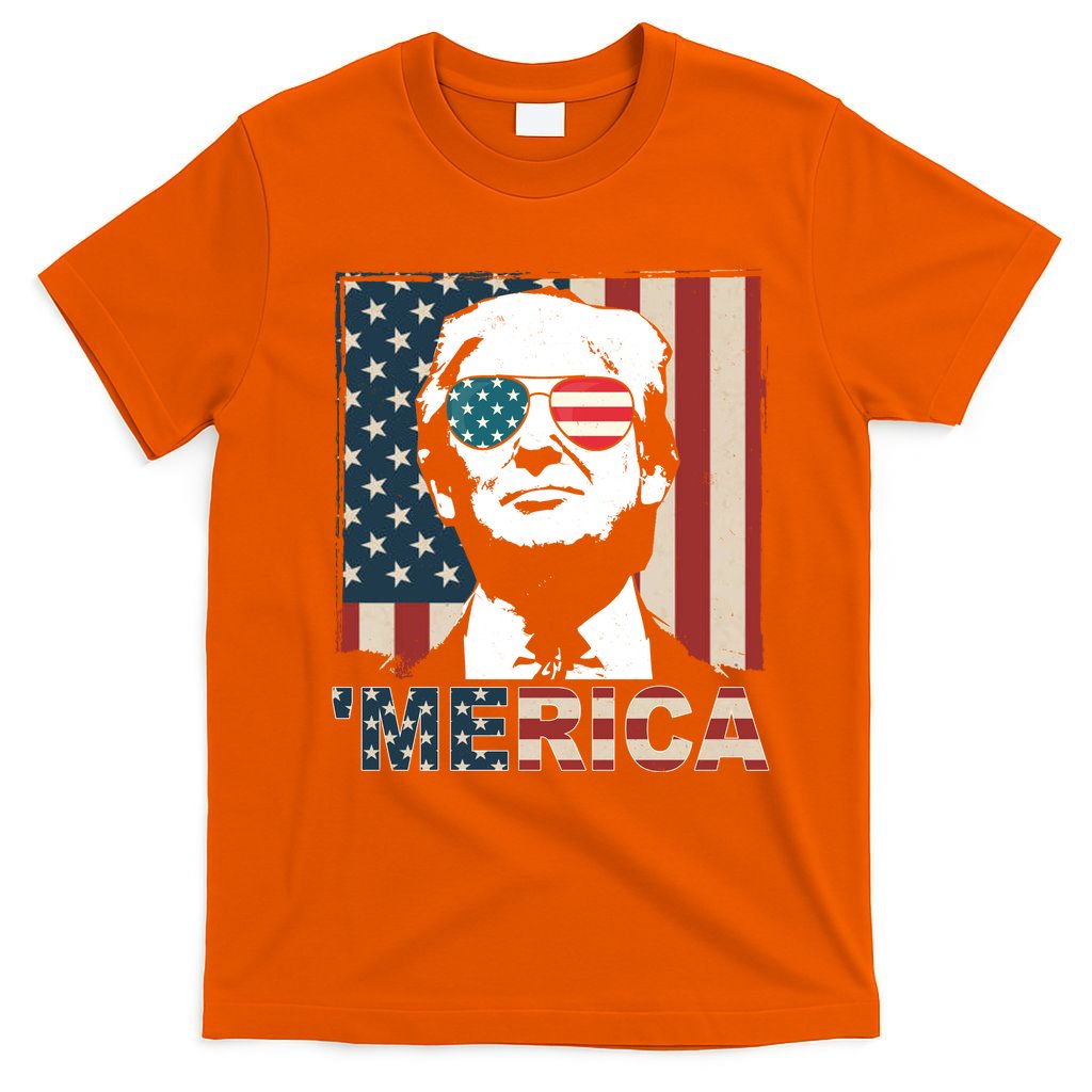 Merica Trump 4th Of July American Flag Republican T-Shirt