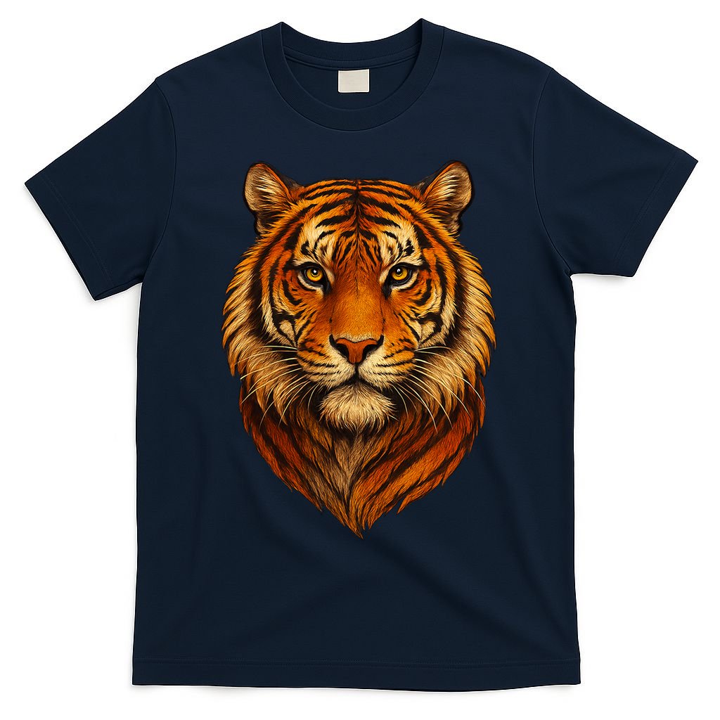 Majestic Tiger Face – Hyper Detailed Wild Animal Art T-Shirt