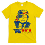 Merica Trump Happy 4th Of July Trump Patriot American Flag Gift T-Shirt