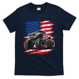 Monster Truck Usa Flag American T-Shirt