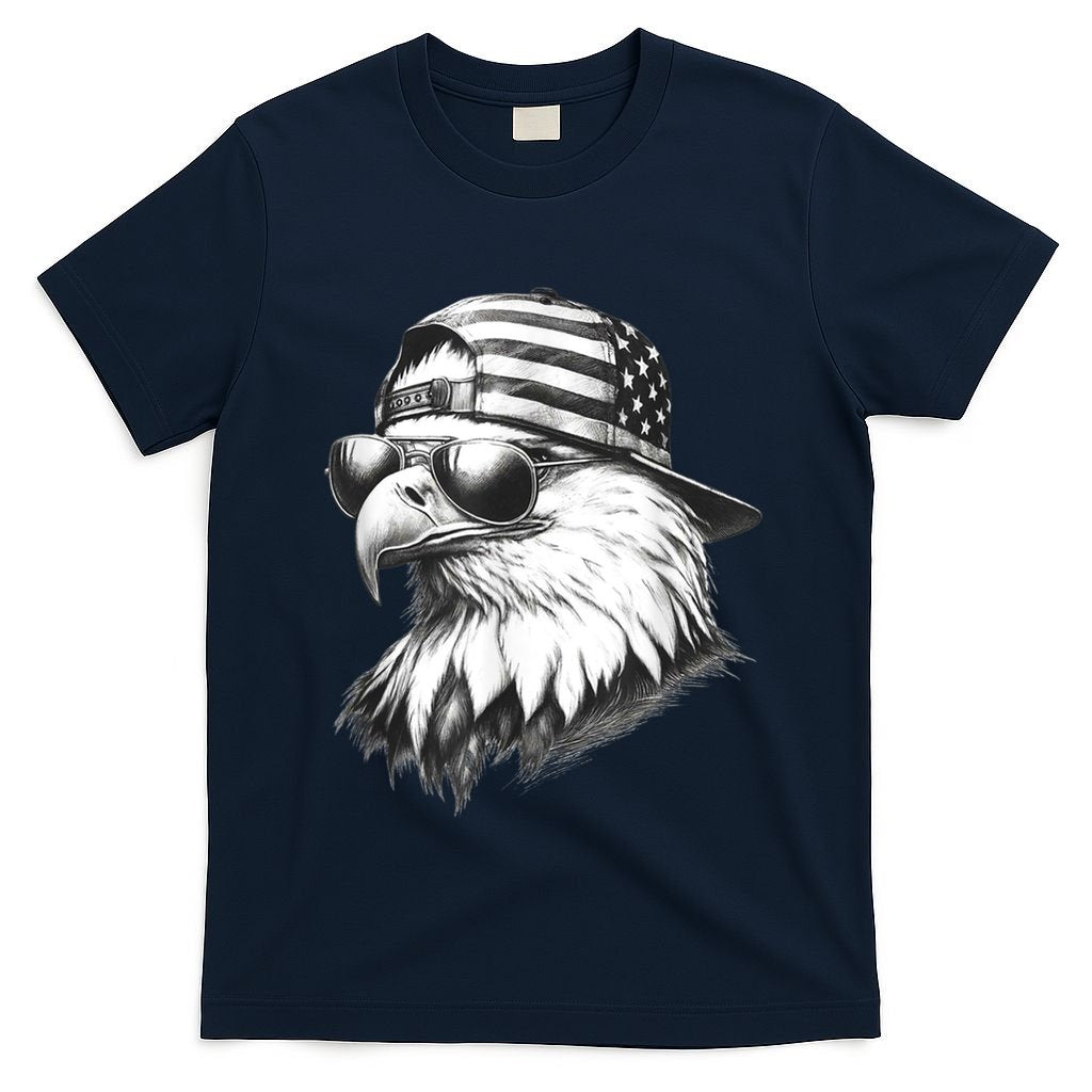 Merica Usa American Flag Patriotic 4th Of July Bald Eagle T-Shirt