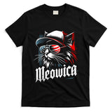 Meowica Usa Merica Cat 4th Of July Funny Patriotic T-Shirt