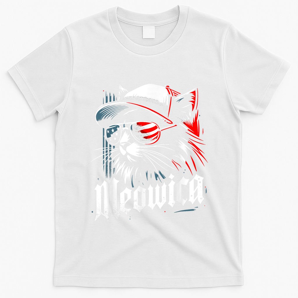 Meowica Usa Merica Cat 4th Of July Funny Patriotic T-Shirt