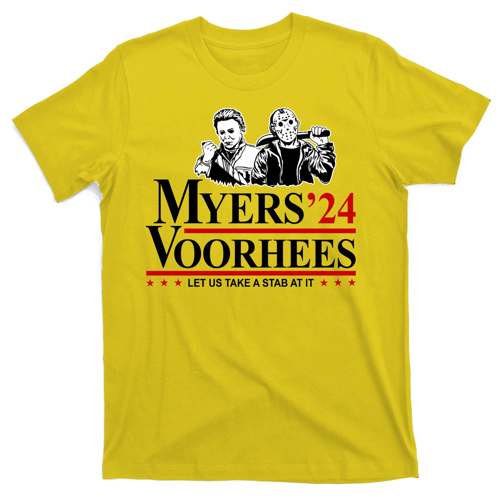 Myers Voorhees 24 Let Us Take A Stab At It Funny Scary T-Shirt