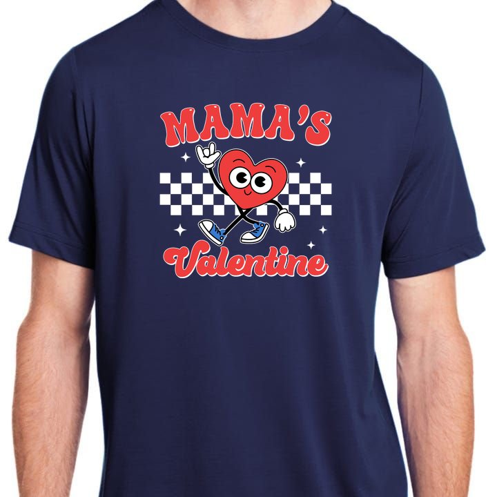 Mamas Valentine Cute Heart Retro Gift Adult ChromaSoft Performance T-Shirt
