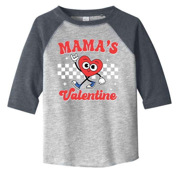 Mamas Valentine Cute Heart Retro Gift Toddler Fine Jersey T-Shirt