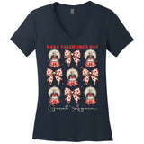Make Valentine Day Great Again Trump Lover Funny Women's V-Neck T-Shirt