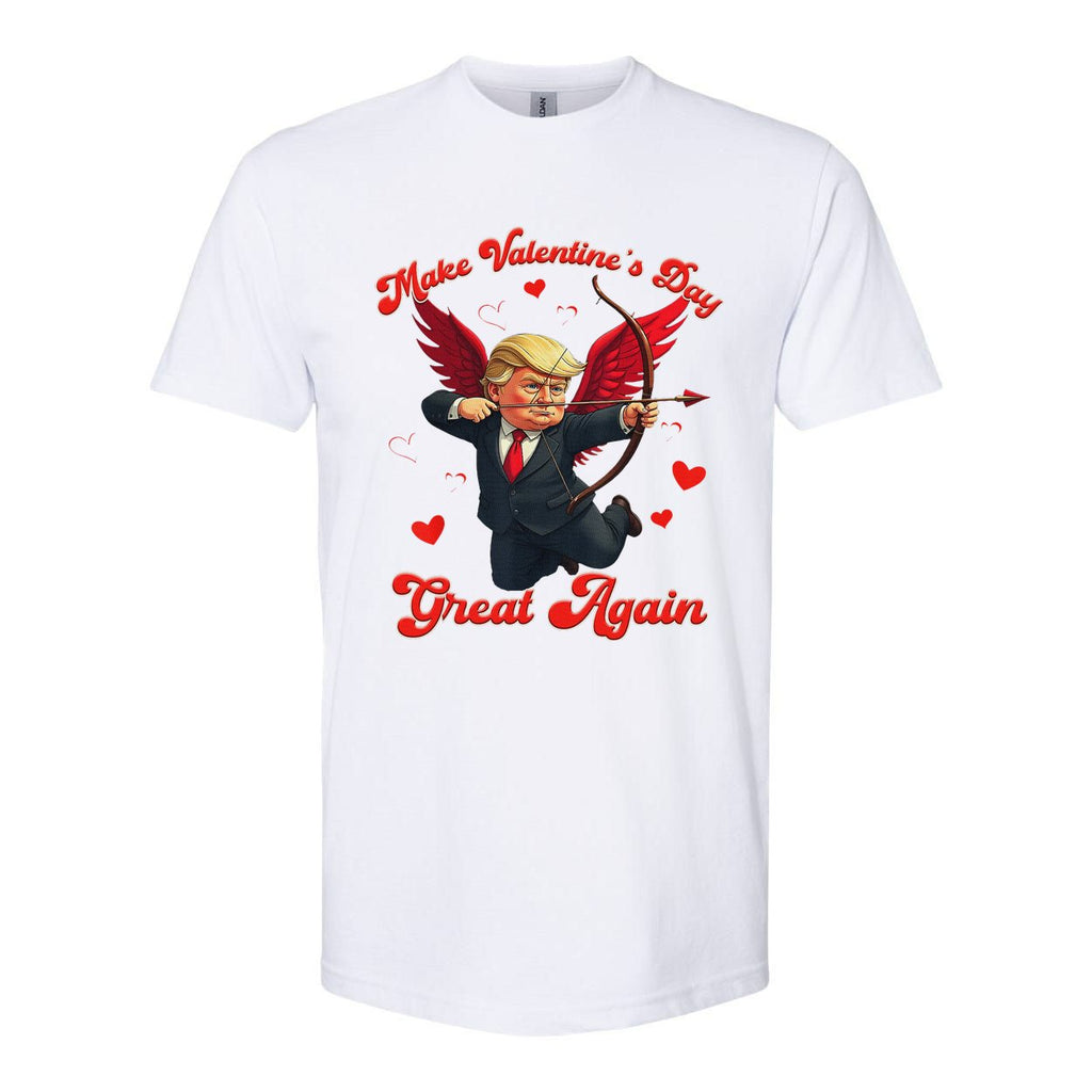 Make Valentine Day Great Again Funny Trump Lovers 2025 Softstyle CVC T-Shirt