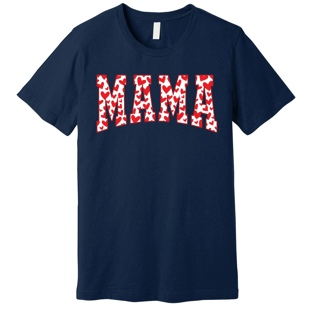 Mama Valentines Heart Valentines Day Premium T-Shirt