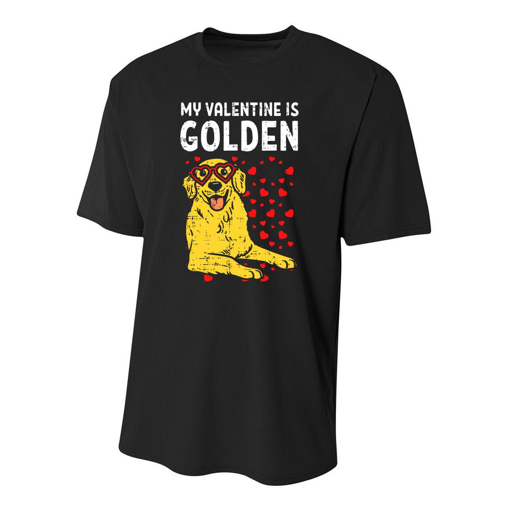 My Valentine Is Golden Youth Performance Sprint T-Shirt