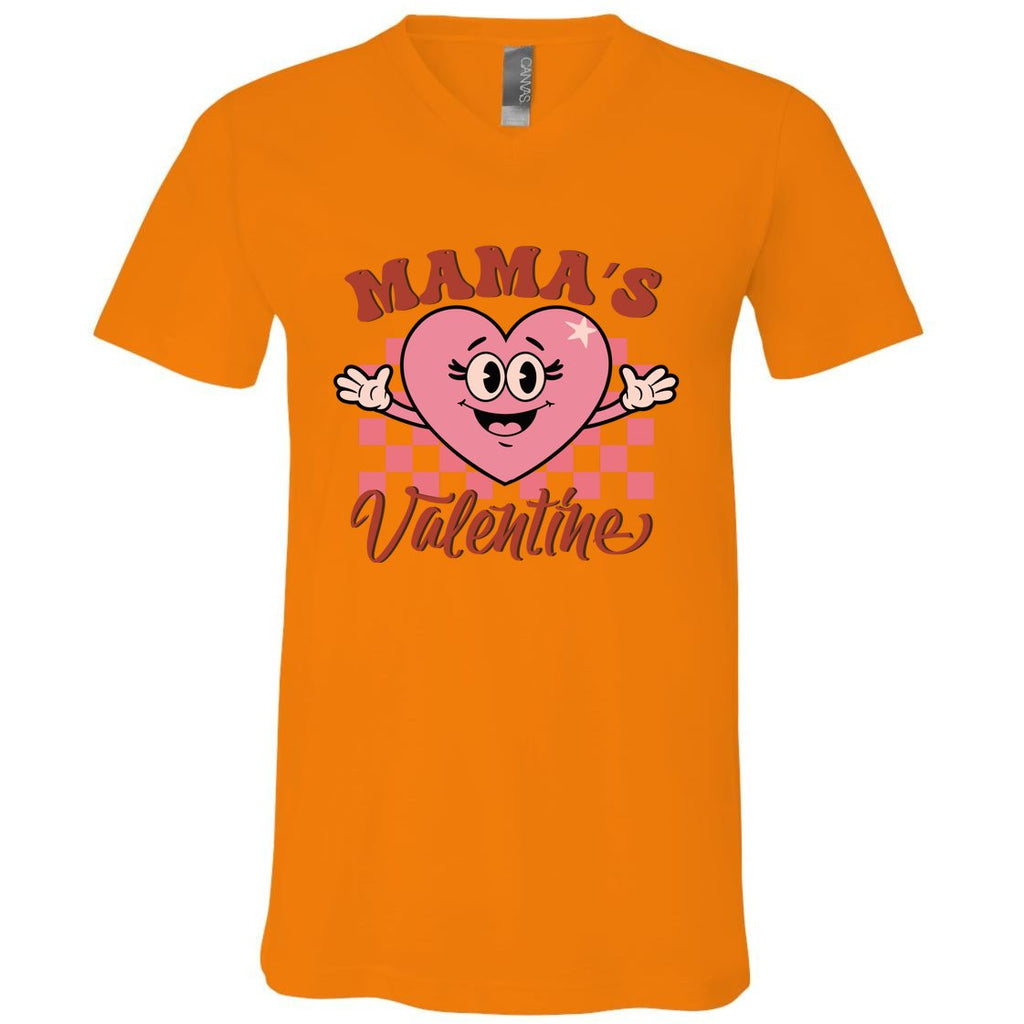 MamaS Valentine Love Mama Family Matching V-Neck T-Shirt