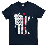 Minnesota Vintage Retro Usa Flag America Merica 4th Of July T-Shirt