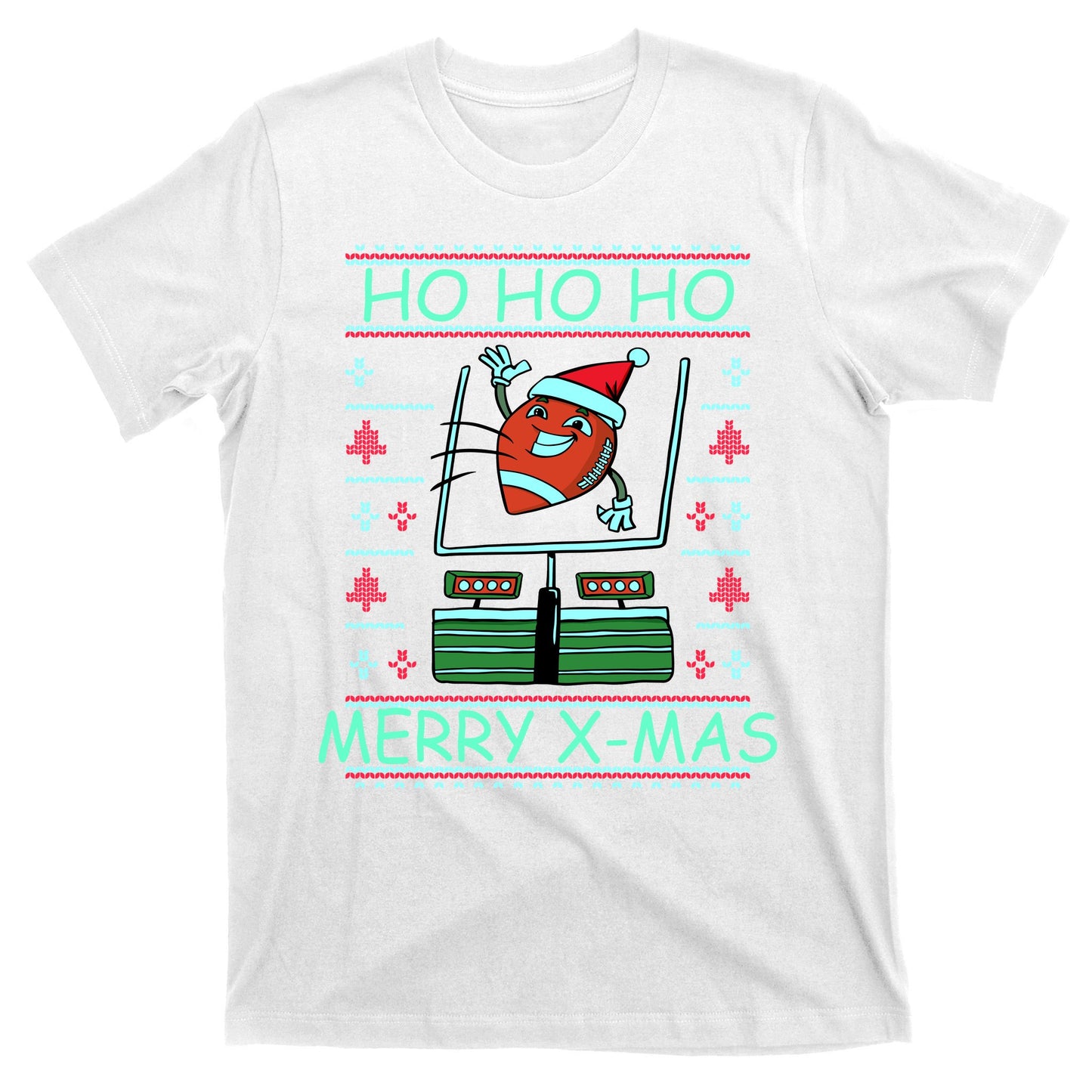 Merry XMas Football Ugly Christmas Sweater T-Shirt