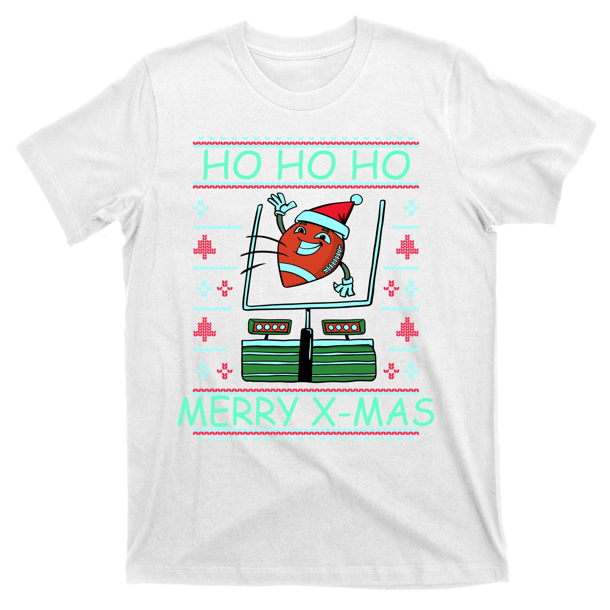 Merry XMas Football Ugly Christmas Sweater T-Shirt
