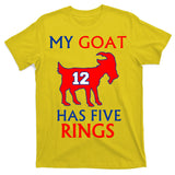 My Goat #12 Has Five Rings New England Football Champs T-Shirt