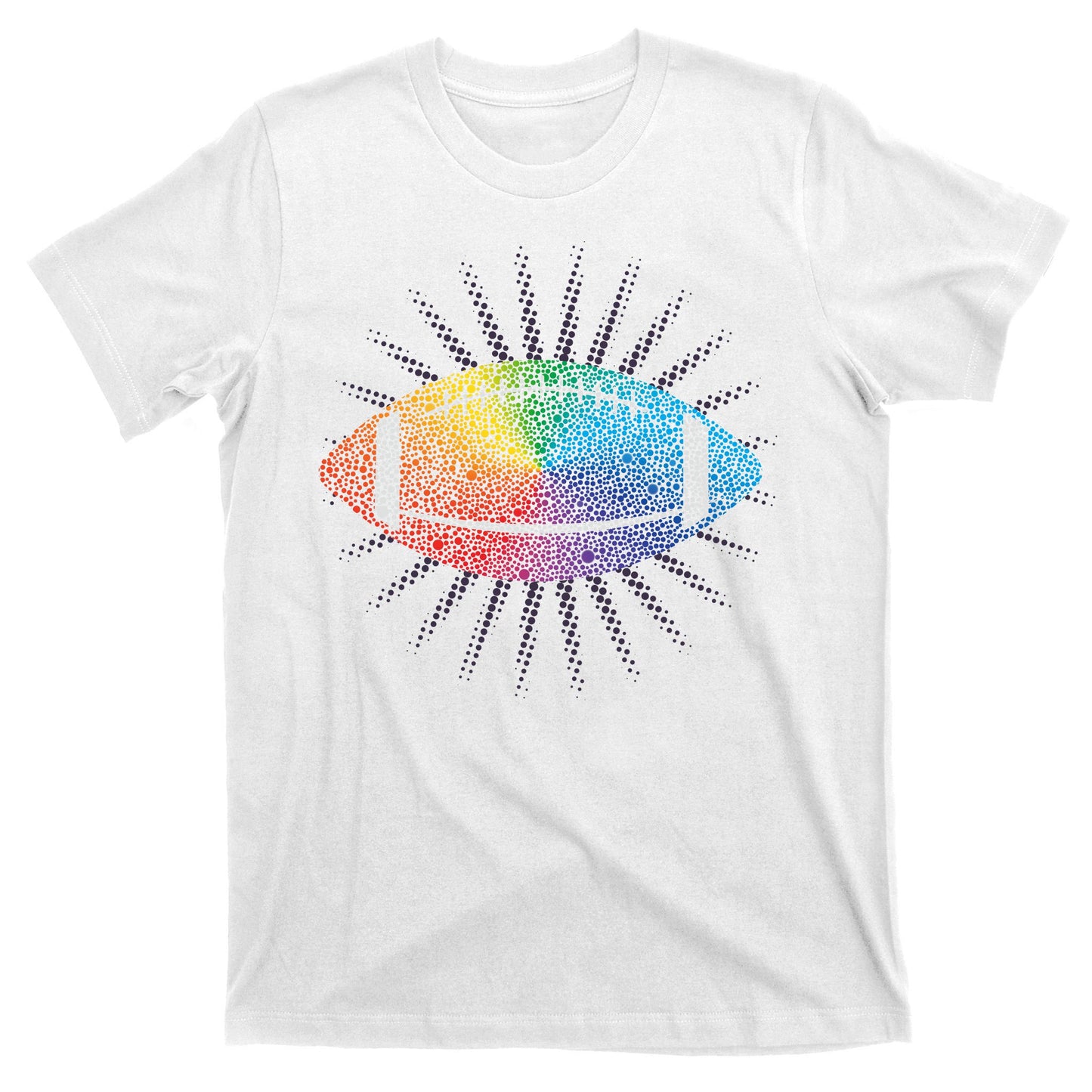 Make Your Mark International Dot Day Rainbow Football T-Shirt