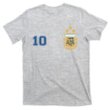 Number 10 Argentina Soccer Jersey Argentinian Football 3 Star Logo T-Shirt
