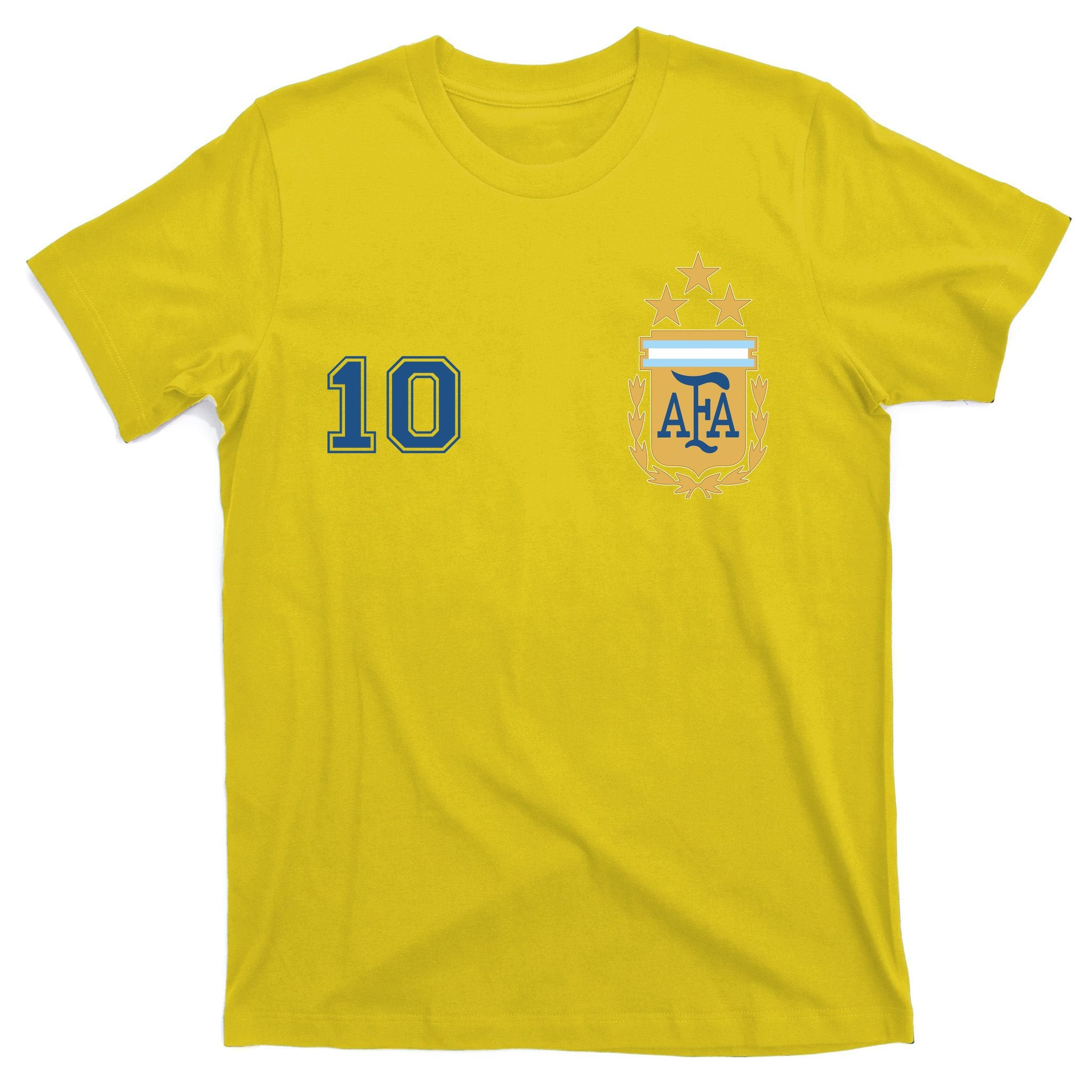 Number 10 Argentina Soccer Jersey Argentinian Football 3 Star Logo T-Shirt