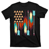 Native American Flag Feathers and Arrows T-Shirt