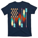 Native American Flag Feathers and Arrows T-Shirt