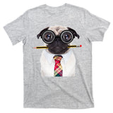 Nerdy Pug Dog With Glasses T-Shirt