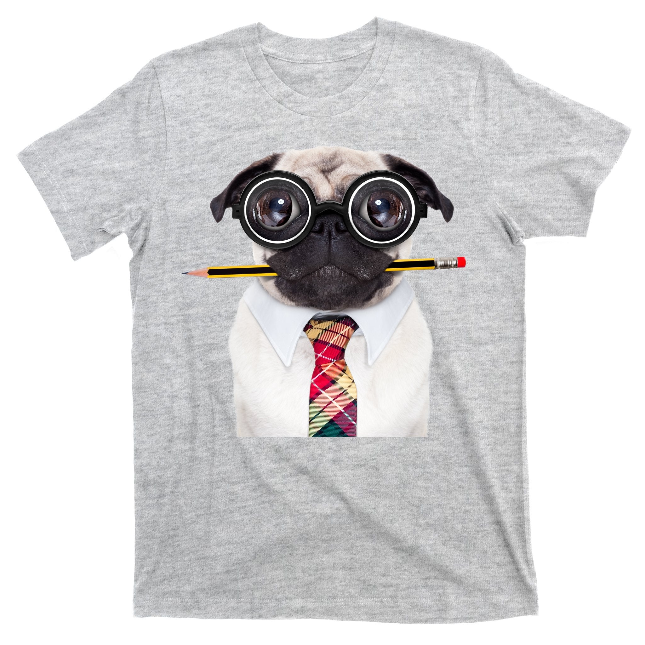 Nerdy Pug Dog With Glasses T-Shirt