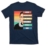 Never Underestimate A Girl With A Book RBG Tribute T-Shirt