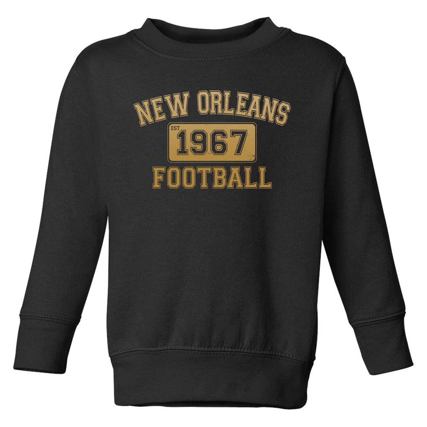 New Orleans LA Football Est 1967 Classic Logo Toddler Sweatshirt